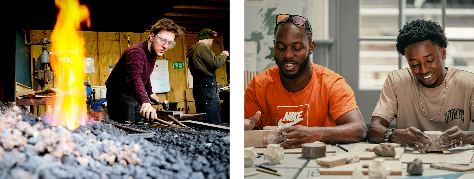 Traditional craft demonstrations during the Heritage Skills visit