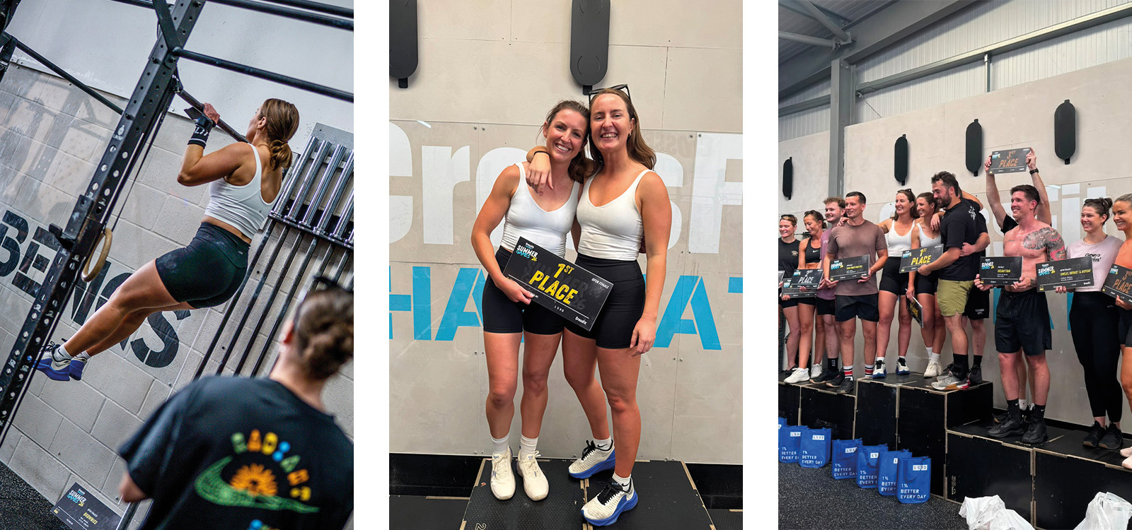 Rebecca competing at a local Cotswolds CrossFit competition